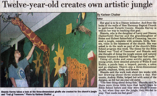 Shanda's Newspaper Article