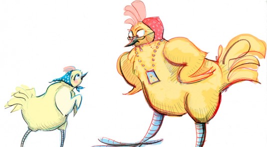 Ruta and Miss Featherbottom illustration by Shanda McCloskey