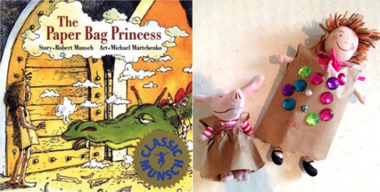 A Picture Book & A Project: "The Paper Bag Princess" written by Robert Munsch and illustrated by Michael Martchenko and paper bag fashion design!