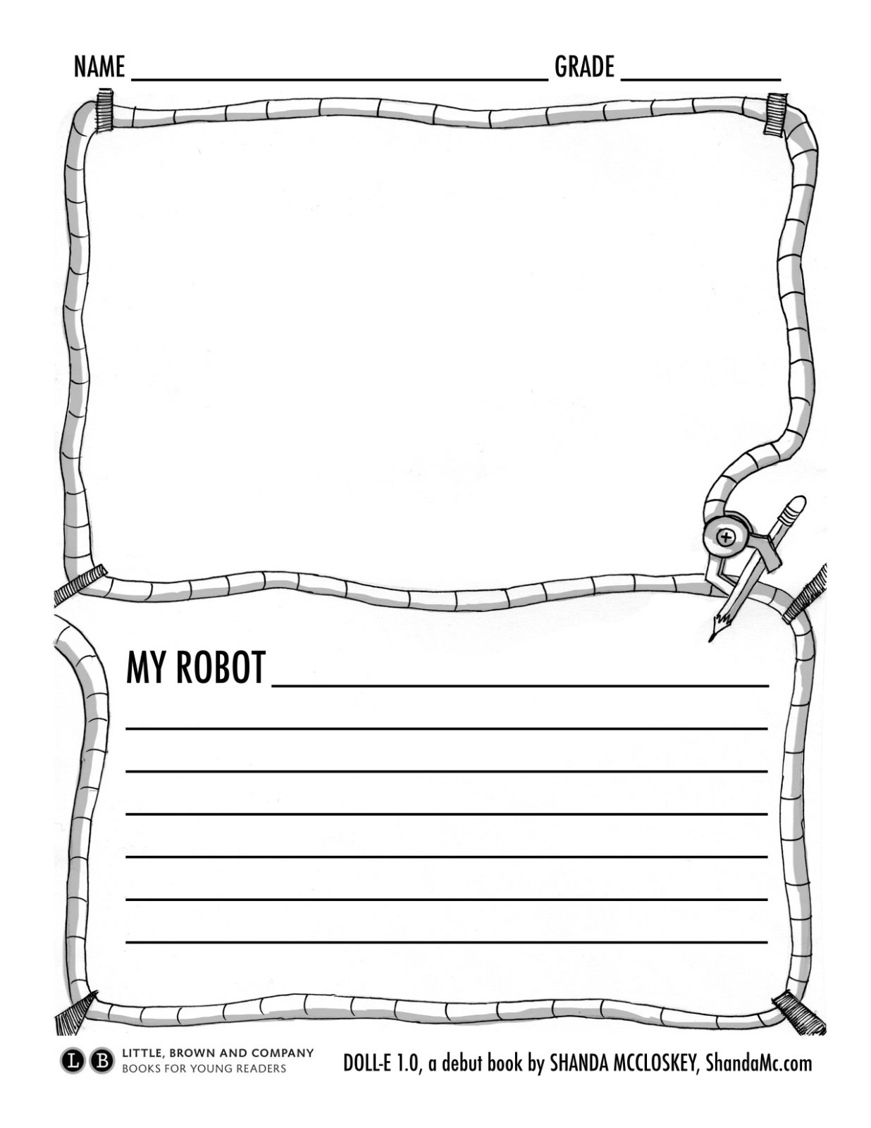 My robot drawing and writing activity