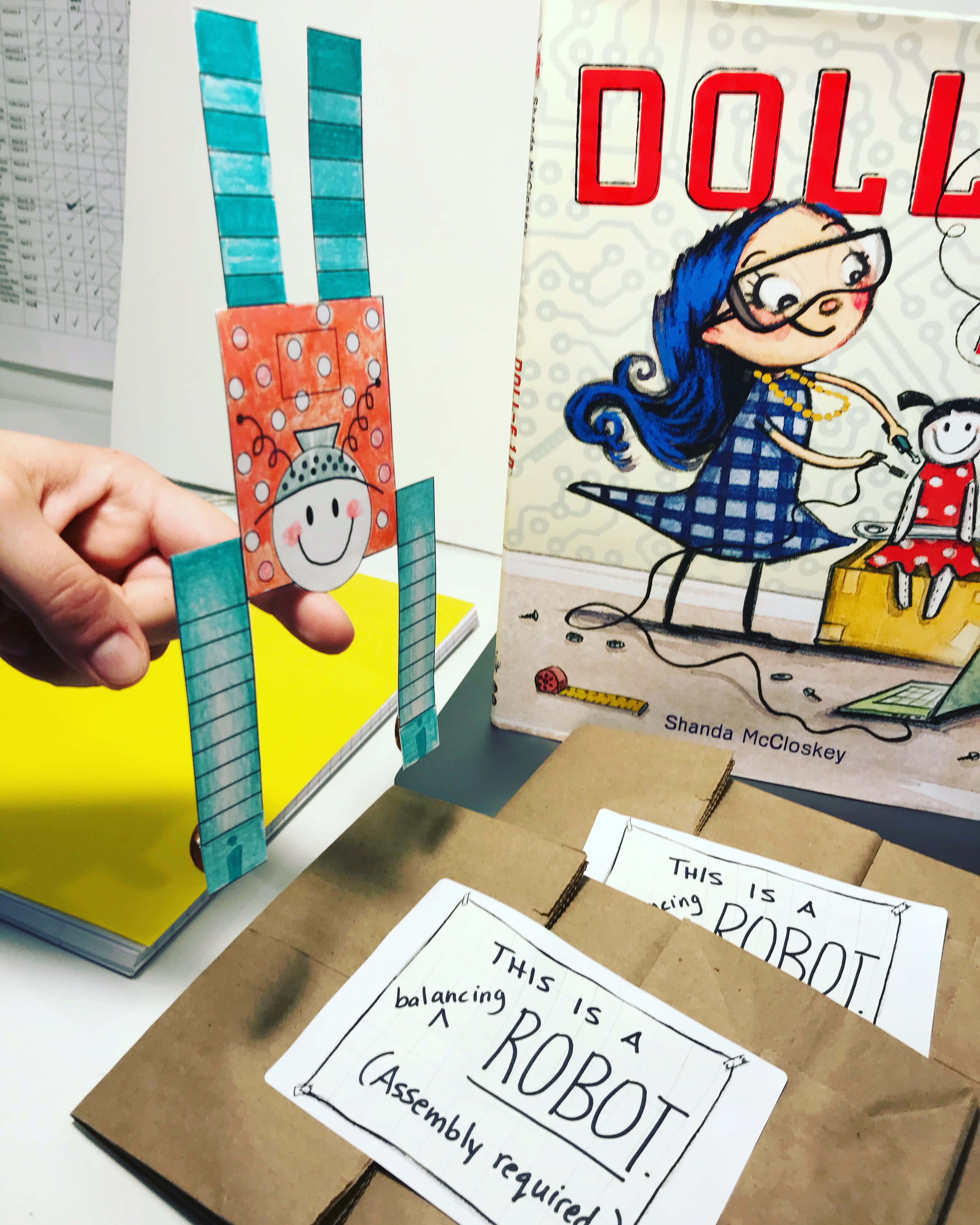 Balancing Doll E Robot Stem Activity Shanda Mccloskey Children S Illustrator Author